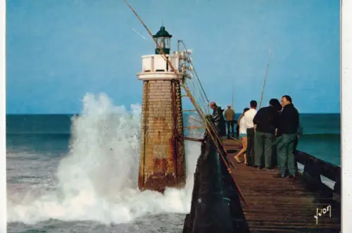 BF25379 capbreton landes effet de vague sur le phare france front/back image