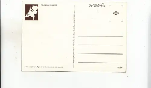 BF29873 Volendam Schiff Niederlande Vorder-/Rückbild