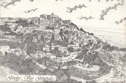 BF25595 gordes vue generale france front/back image