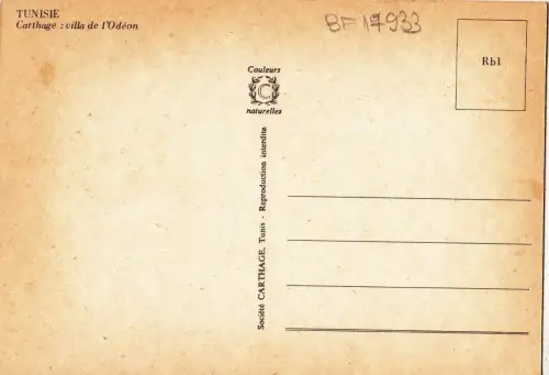 BF17933 Tunesien Karthago Villa de L Odeon Vorder-/Rückbild