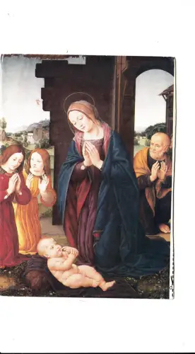 BF14021 adoration de l enfant et anges Gemälde Druck Vorder-/Rückseite Bild