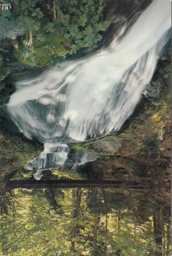 BF21438 cascade aux environs de campan france front/back image