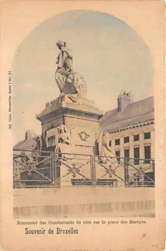 BR35961 Monument des Combattants de 1830 sur la place des martyrs Bruxe belgien