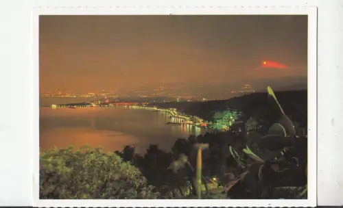 BF23376 scorcio panoramico notturno taormina italy front/back image