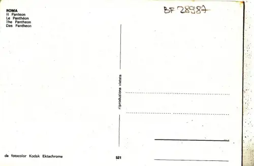 BF28987 roma il pantheon italy front/back image