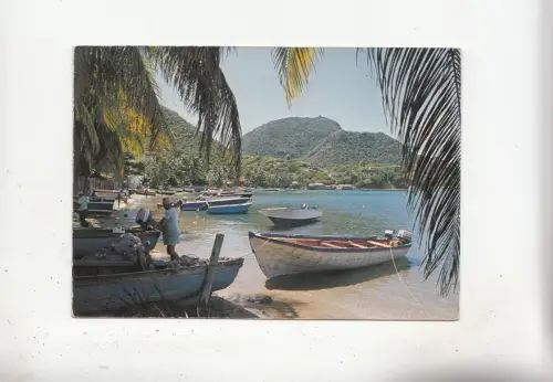 BF28061 guadeloupe les saintes terre de haut caribbean island front/back image