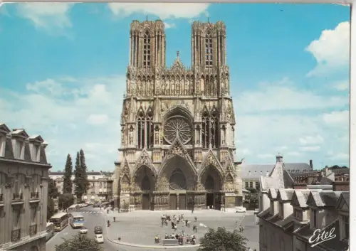 BF20608 reims marne la catehrale notre dame france front/back image