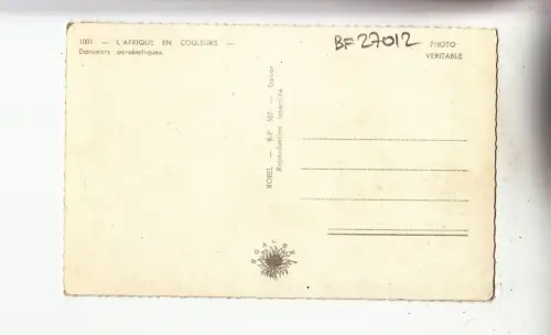 BF27012 l afrique en couleurs danseurs acrobatiques senegal front/back image