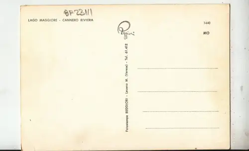 BF23111 lago maggiore cannero riviera italy front/back image