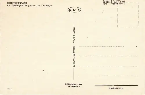 BF16524 echternach la basilique et partie luxembourg front/back image