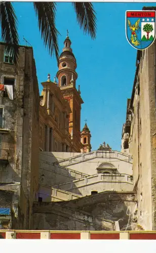 BF14866 menton escalier mentan al eglise st michel francefront/back image