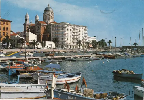 BF14907 saint raphael un coin du port et la catehrale france front/back image
