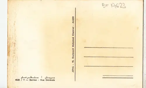 BF17623 berrian vue geenrale algeria front/back image