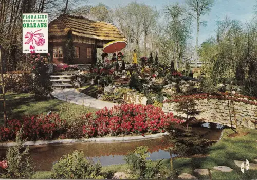 BF31707 parc floral orleans la source france front/back image