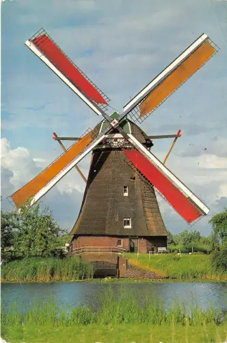 BF37662 kinderdijk netherlands de overwaard windmill mill moulin a vent