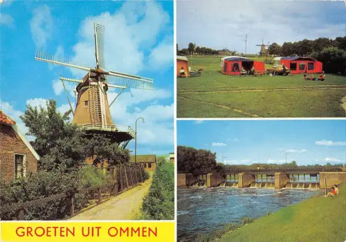 BT1208 groetenn uit omen moulin a vent windmill mill netherlands windmolen