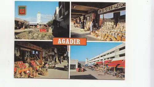 BF26921 agadir detalle avenida de la FAR y piazza de l morocco front/back image