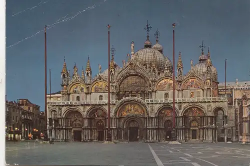 BF23125 venezia basilica di s marco notturno italy front/back image