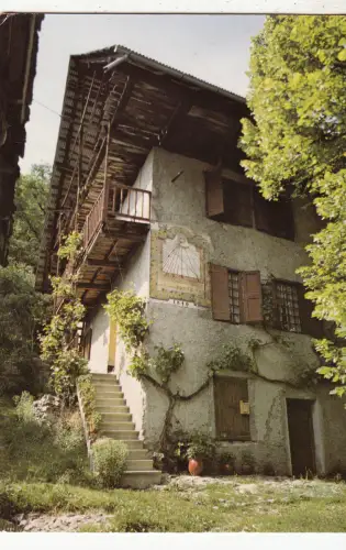 BF15051 vallouise vieilles maisons cadran solaire france front/back image