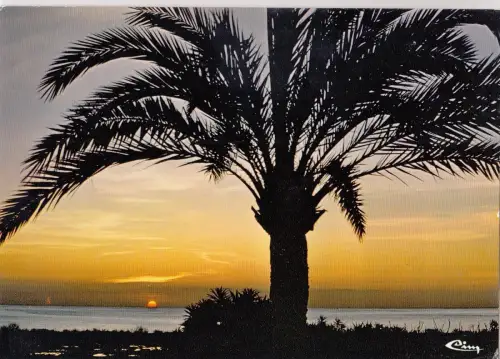 BF20115 cote d azur coucher de soleil france front/back image