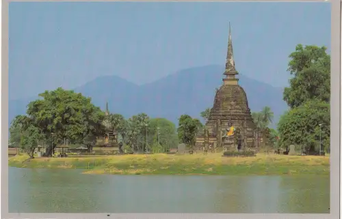 BF17779 wat chang lom sukhothai thailand front/back image