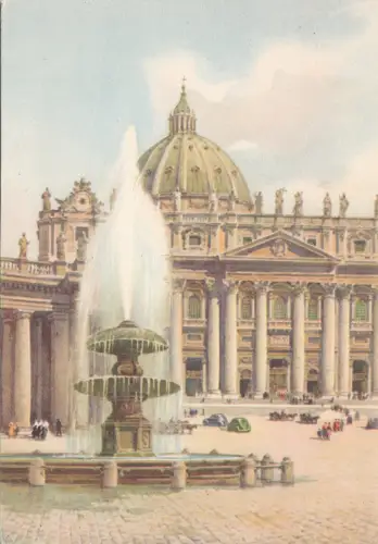 BF26297 fontana di piazza s pietro roma italy front/back image