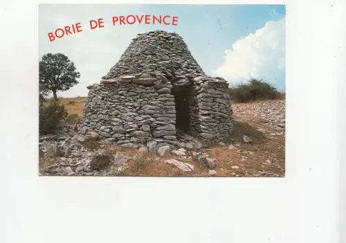 BF20545 borie cabanne en pierres seches provence france front/back image