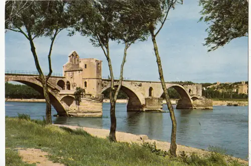 BF14301 avignon vaucluse pont st benezet sur le rhone france front/back image