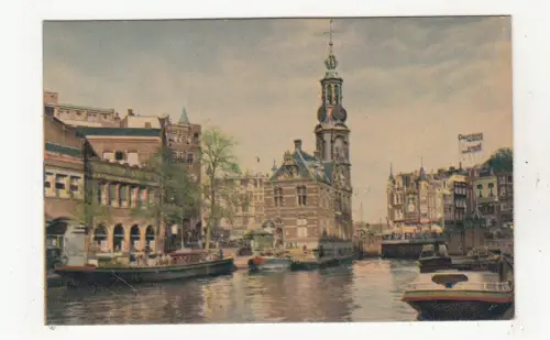 BG25291 munttoren ship bateaux amsterdam niederlande