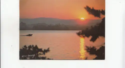 BF25178 coucher de soleil sur le lac d annecy france front/back image