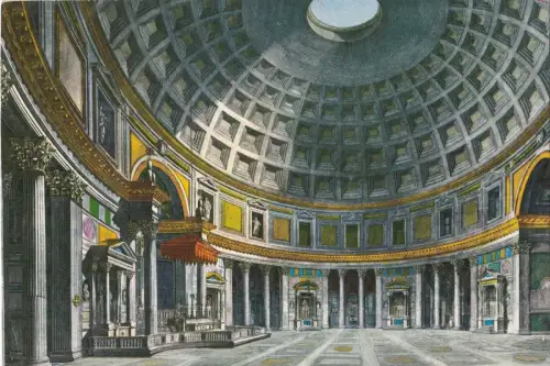 BF23409 interno del pantheon roma italy front/back image