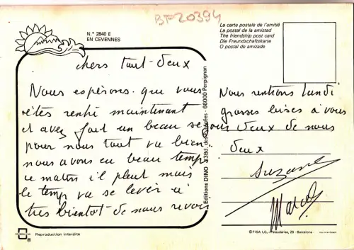 BF20394 encevennen frankreich Vorder-/Rückbild