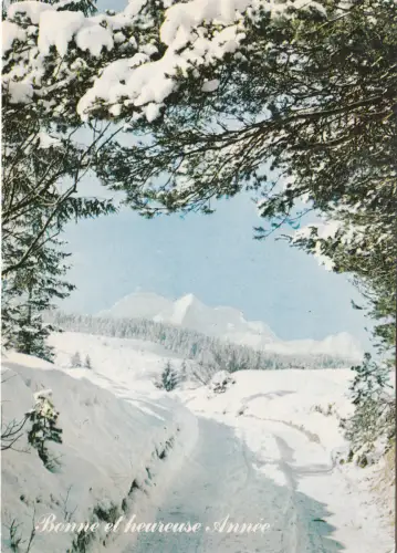 BF25719 bonne et heureuse anne landscape france front/back image