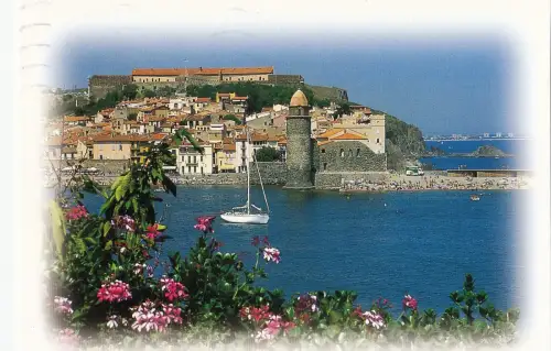 BF12675 collioure son celebre clocher dans son ecrin france front/back image