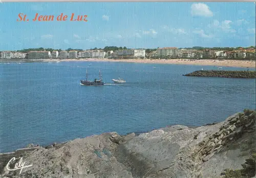 BF19945 st jean de la luz sortie du port france front/back image