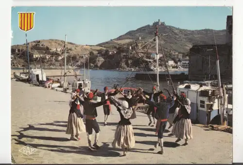 BF28658 en pays catalan la sardane 66 a collieure reine france front/back image