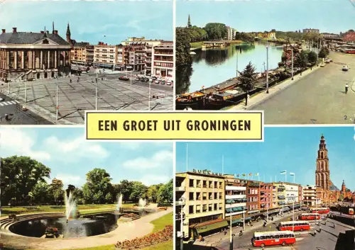 BG7173 een groet uit groningen bus netherlands CPSM 15x10,5cm