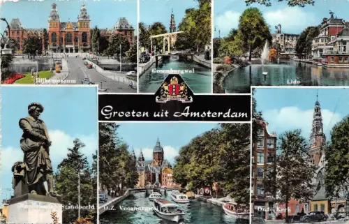 BG8222 groeten uit amsterdam ship bateaux netherlands CPSM 14x9cm