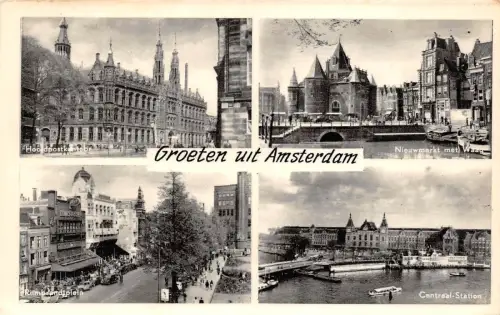 BG16994 groeten uit amsterdam ship bateaux netherlands CPSM 14x9cm