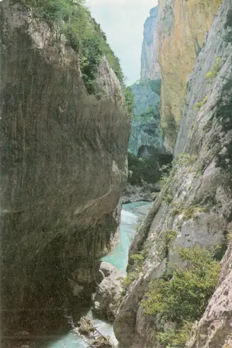 BF14249 gorges du verdon dans le fond des gorges le ve france front/back image