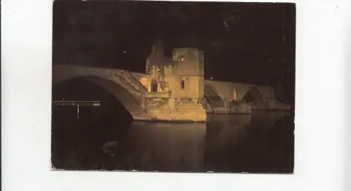 BF21429 avignon vaucluse le pont st benezet illuminee france front/back image