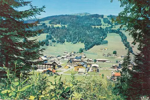 BF16491 vue generale et le mont chery les gets h s france front/back image