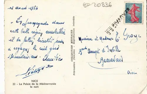 BF20836 schönes la palais de la mediteranee la nuit france Vorder-/Rückbild