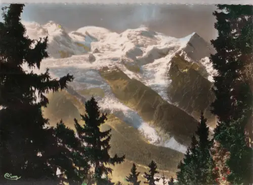 BF25501 chamonix h s le mont blanc et le goutier france front/back image