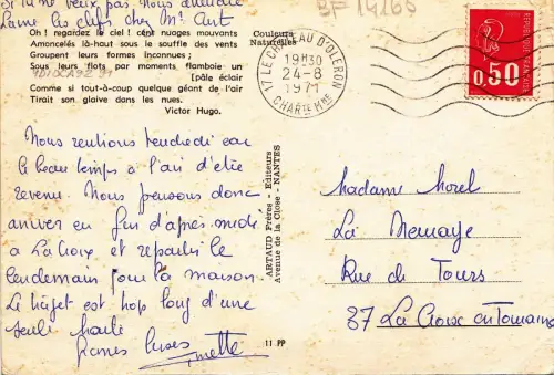 BF14165 Landschaft Frankreich Vorder-/Rückbild