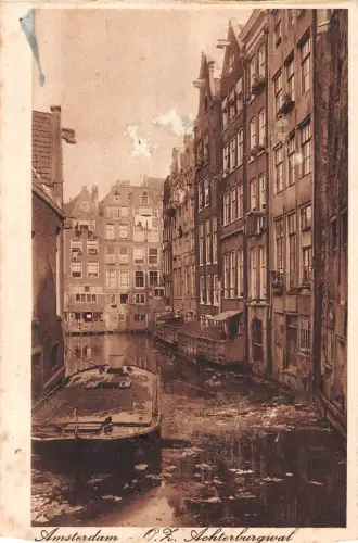 B98209 amsterdam o z achterburgwal niederlande postkarte gemälde
