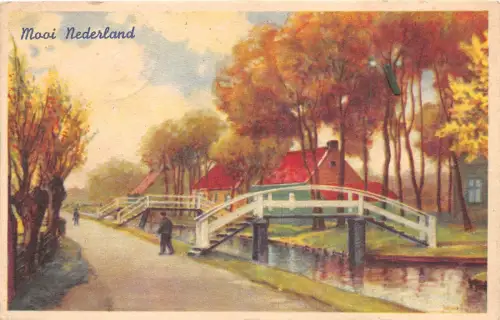 B94511 mooi nederland niederlande postkarte gemälde