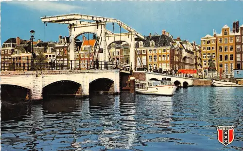 B93690 Schiff bateaux magere brug over de amstel amsterdam Niederlande
