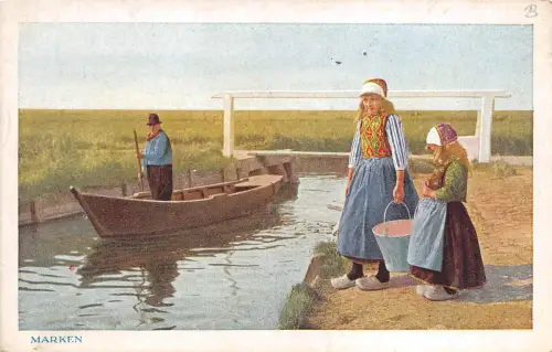 B94543 Typen Folklore Kostüme Mädchen Boot Marken Niederlande