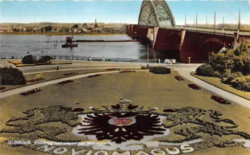 BR28347 Nijmegen waalbrug met wapen van nijmegen niederlande